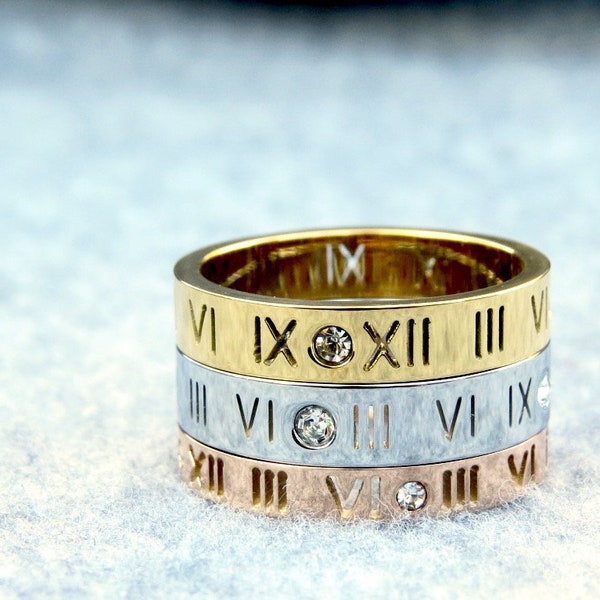 Number Ring Roman Numeral Cut Out Ring - Etsy