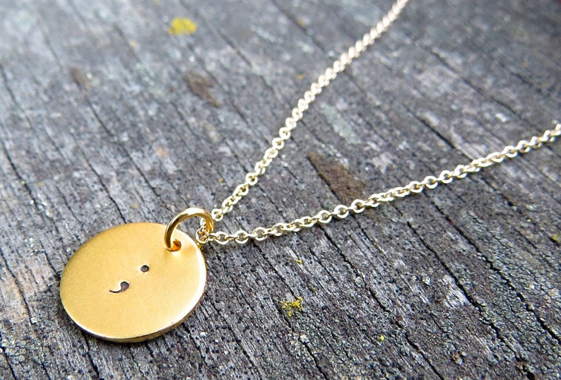 Semicolon necklace gold semicolon charm gold silver bronze Etsy