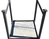 Small Modern Log Holder with Slate Base-Free shipping