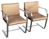 Pair of Flat Brno Chairs attributed to Ludwig Mies van der Rohe for Knoll
