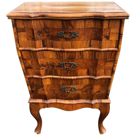 Italianate Olive Wood And Fruit Wood Chest Of Drawers Etsy
