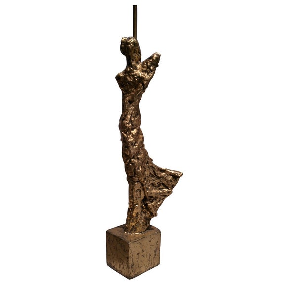 Brutalist Sculptural Lamp of a Woman