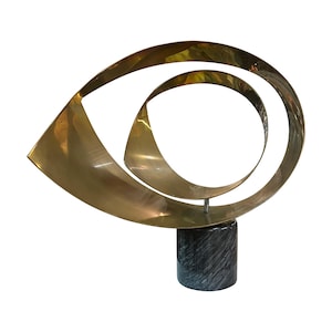 Rare Large Curtis Jere Abstract Brass Sculpture