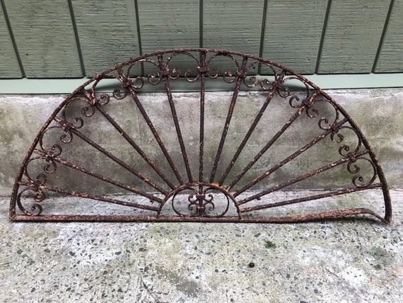 Antique Wrought Iron Decorative Window Guard Etsy