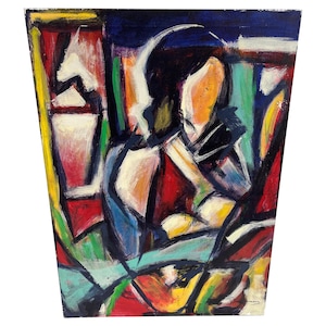 Carol Bertrand Mid-Century Modern Abstract of a Woman
