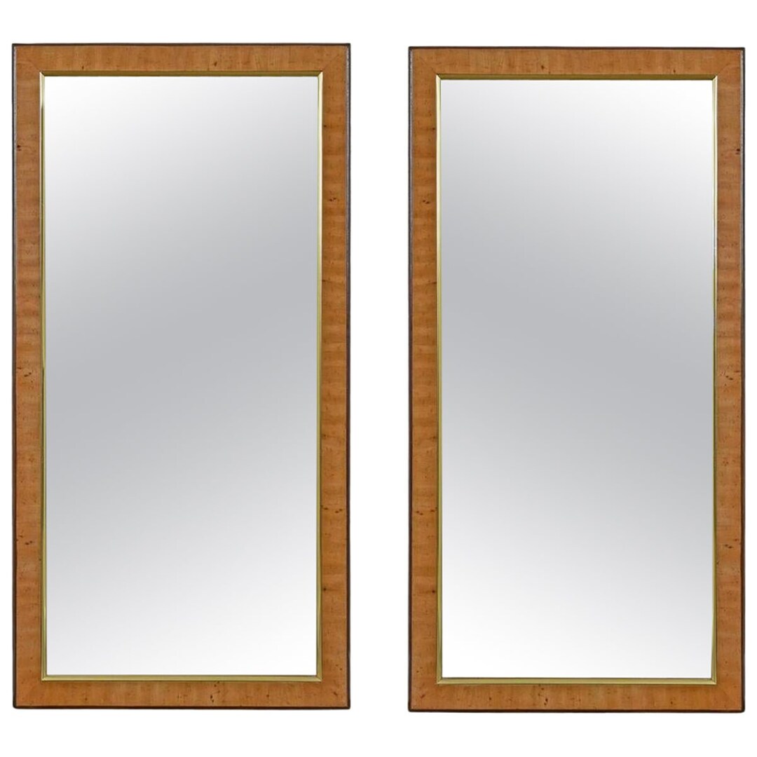 Pair of Birds Eye Maple Mirrors by Drexel Heritage Etsy