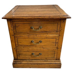 SOLD-Wooden Farmhouse Three drawer Chest