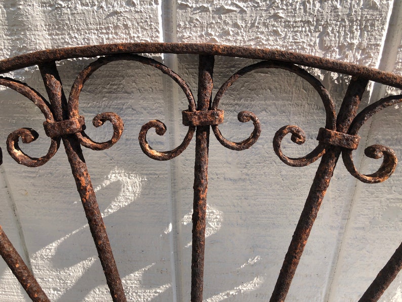 Antique Wrought Iron Decorative Window Guard Etsy
