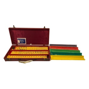 Mid Century Mahjong Bakelite Set with Original Case