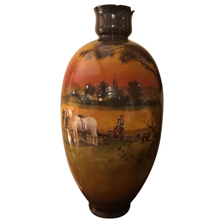 Royal Doulton Hand Painted Glazed Vase