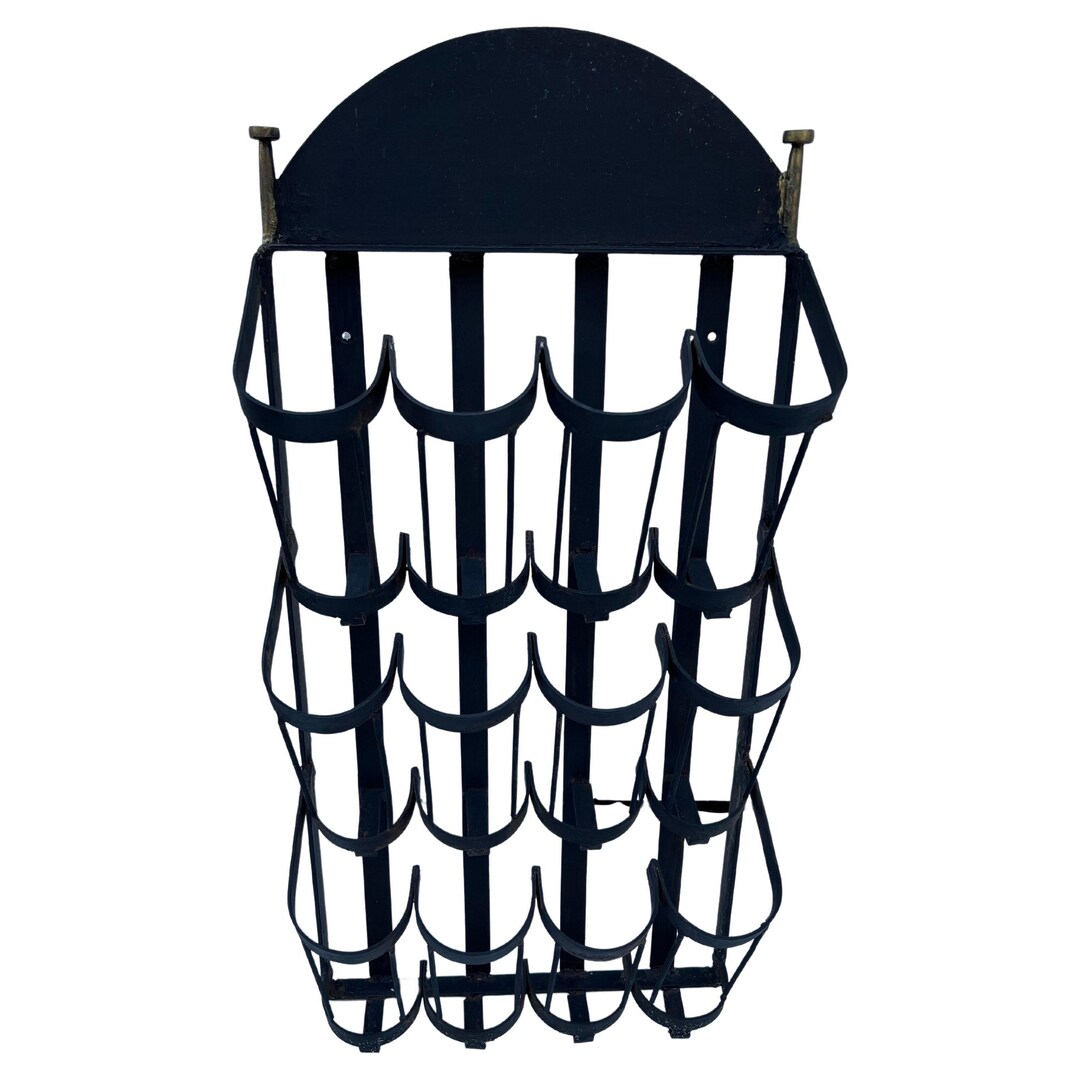 Wrought Iron Wall Mount Wine Bottle Holder Etsy