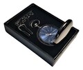 Personalized Pocket watch - Blue Roman Numerals engraved pocket watch - Personalized Pocket watch in gift box - Groomsmen gift - Men's watch