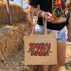Spooky Mama, Spooky Mama tote, Spooky Mom Tote, Spooky Mom Bag, Halloween Bag, Halloween Tote, Halloween gift bag, Spooky Bag