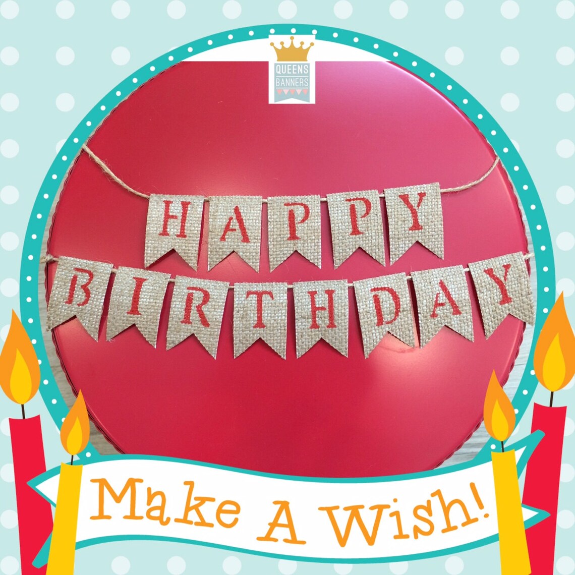 Happy Birthday Banner Cake Topper Birthday Cake Topper Etsy