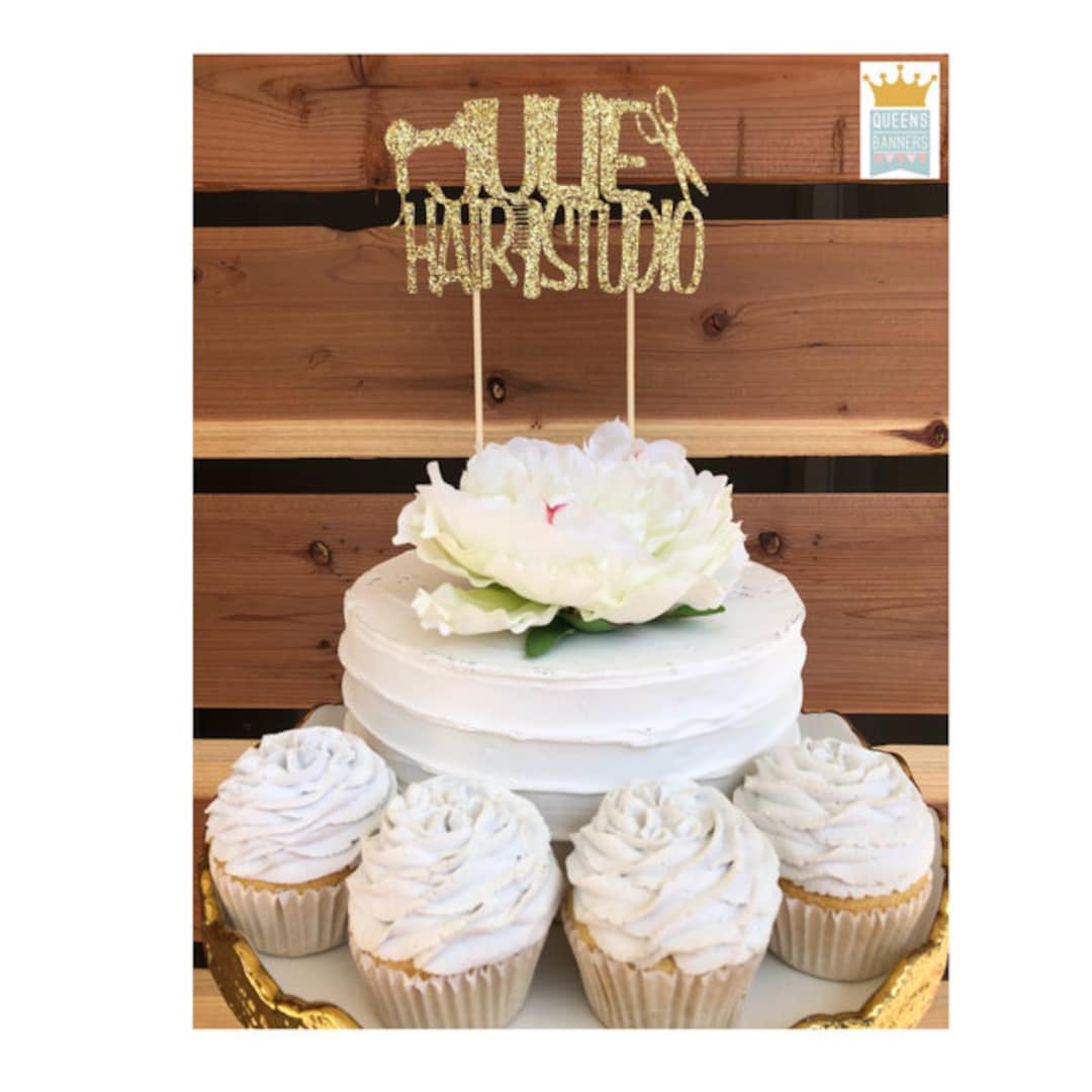Hairstylist Cake Topper, Salon Anniversary Cake Topper, Spa Cake Topper