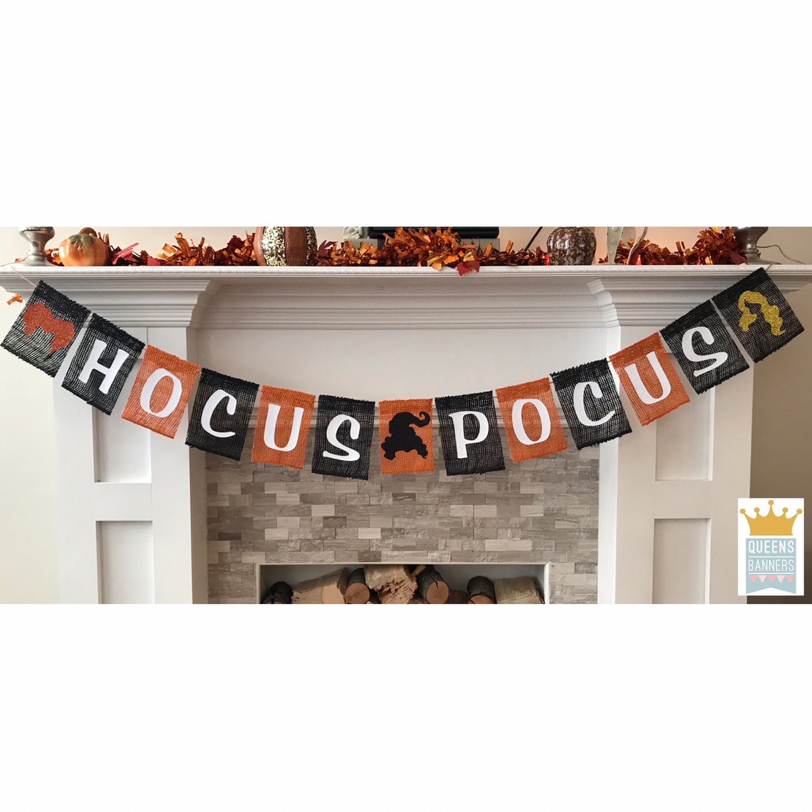 Halloween Banner Set - I Put A Spell On You & Hocus Pocus Swirl Decorations - View #8