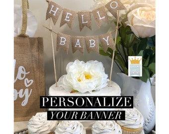 Personalized Cake Topper, Custom Mini Banner, Birthday Cake Topper, Custom Cake Topper, Personalized Cake Topper, Birthday, Cake Topper