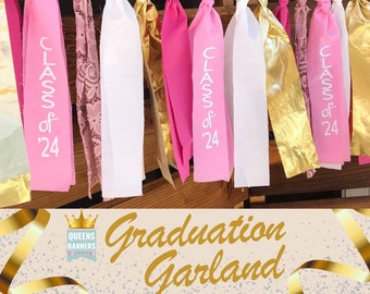 Graduation Garland, 2024 Garland, 2024 grad party, Class of 2024 banner, Graduation Party Decor, Class of 2024 decorations