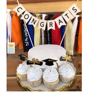 Congrats Cake Toppers, Class of 2025 cake topper, Graduation cake topper, Graduation party decor, Class of 2025 decor