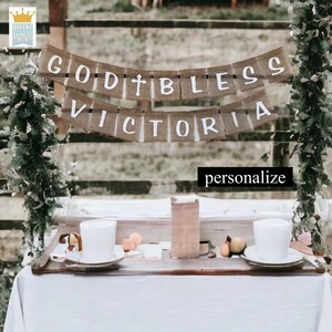 God Bless Banner, First Communion Banner, Baptism Banner, First Reconciliation Banner. First Communion Decor, Baptism Party