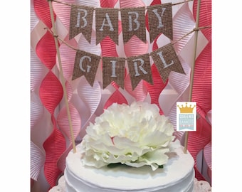 Baby Girl Cake Topper, It's A Girl Cake Topper, Baby Girl Cake, Baby Shower Decor, Baby Banner, Baby Shower Cake Topper, Baby Shower Cake