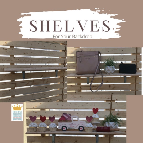 Wood Shelves, Shelving, Retail Shelves, Backdrop, Table Top Backdrop, Pop up shop display, Retail backdrop, Retail Display, Pop up shop