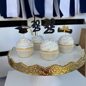 Graduation Cupcake Toppers, Class of 2025 cupcake toppers, Graduation cake toppers, 2025 cupcake toppers, Graduation Party Decor, Grad 2025