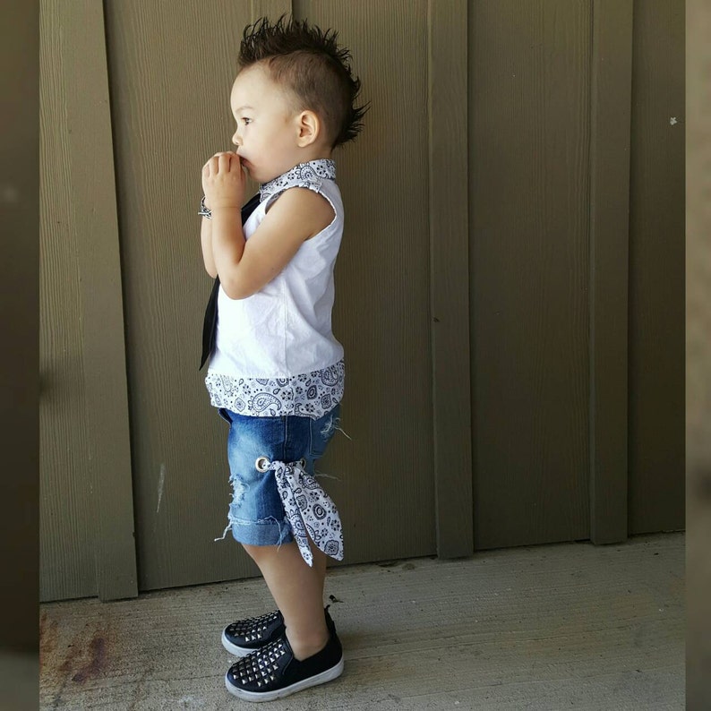 baby boy distressed shorts