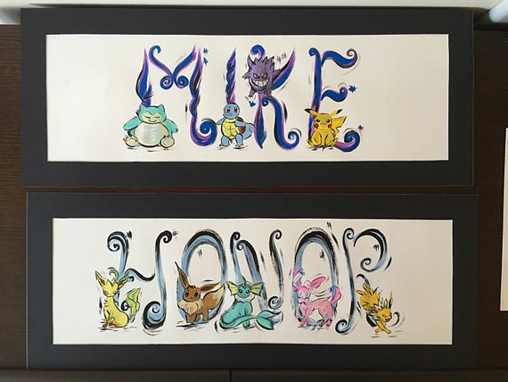 Name Painting Pokemon Etsy