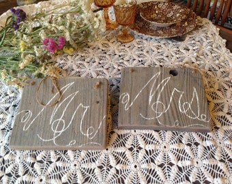 Mr. & Mrs. Wedding Sign, Rustic Wedding Sign, Wedding Table Signs, Rustic Wedding