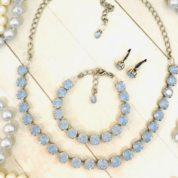 Baby Blue Necklace Etsy