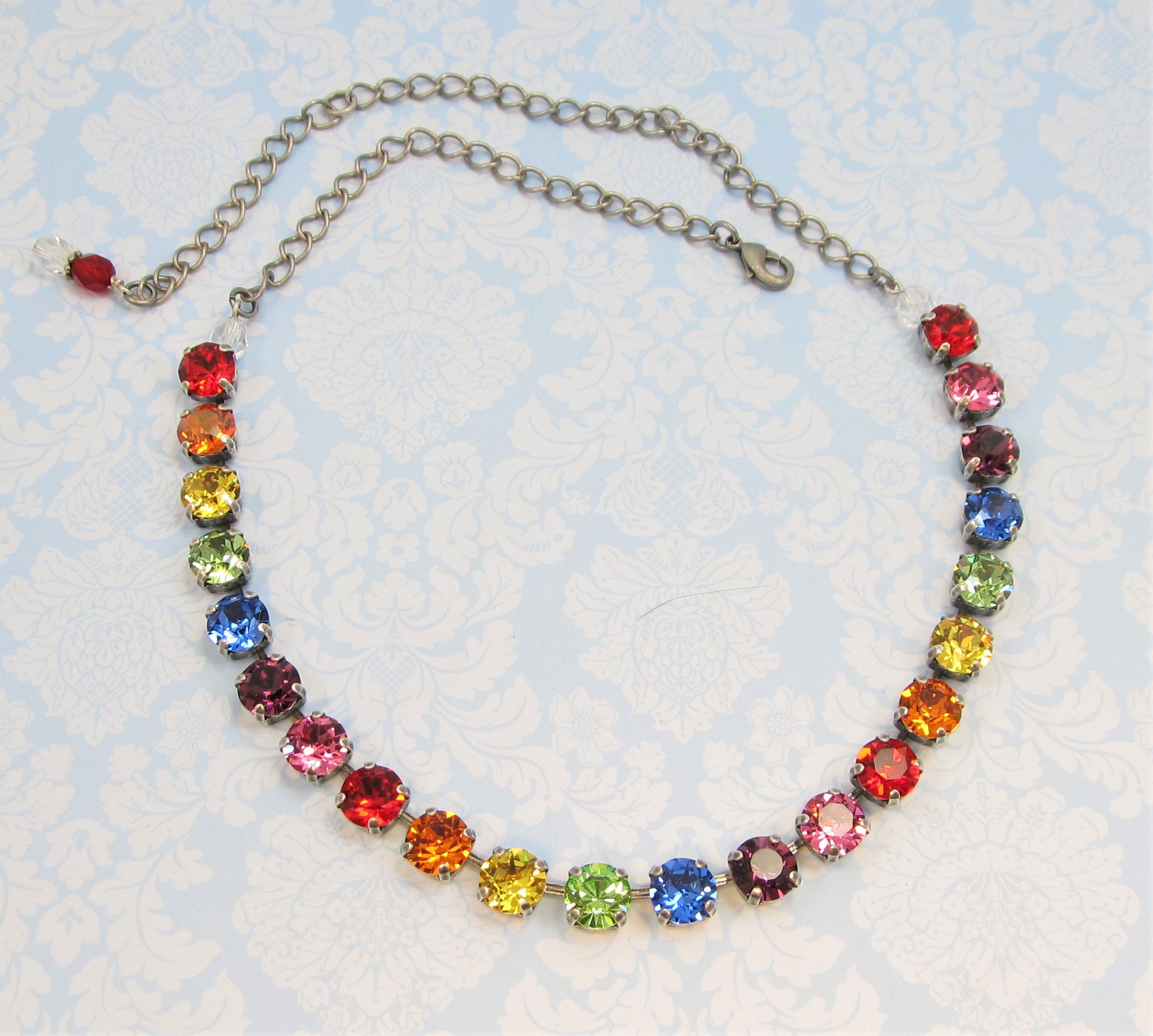 Crystal Necklace Womens Gift Swarovski Choker Handmade | Etsy