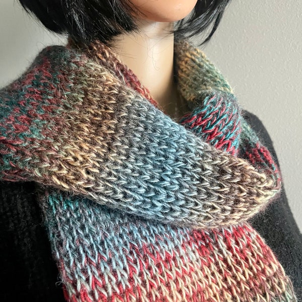 Hand Knitted Scarf Etsy