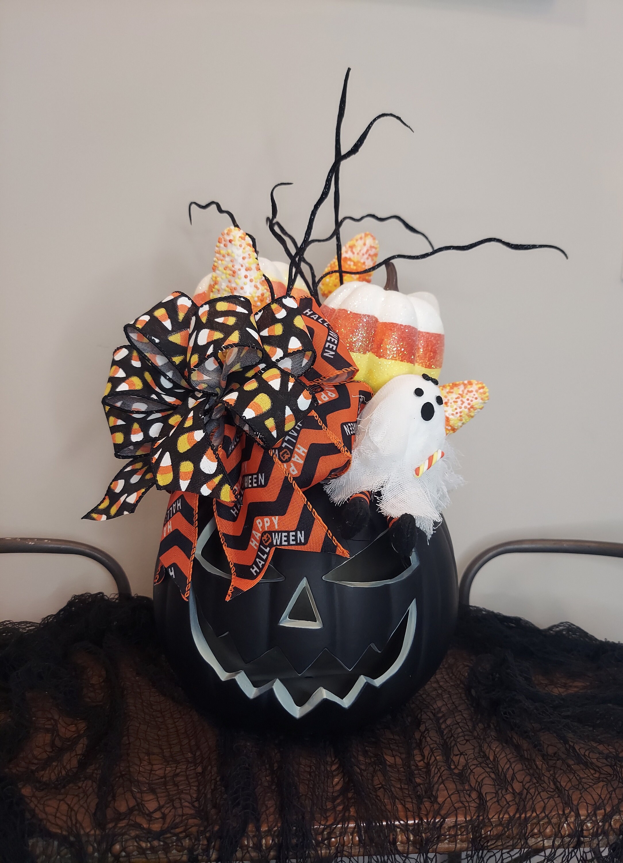 Halloween Decor / Jack-o-lantern / Halloween Centerpiece / - Etsy
