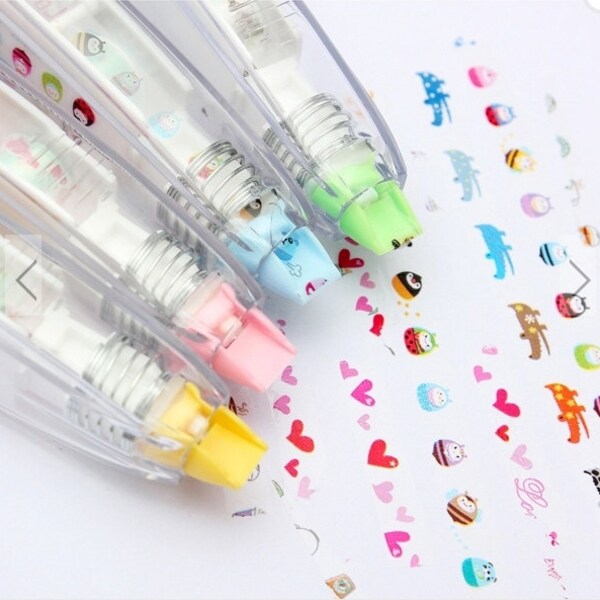 Decorative Tape Runner / deco tape/ Crocodile Decoration Tape/Deco Correction Tape / Cafe Deco Tape / Pets Deco Tape / Love Deco Tape