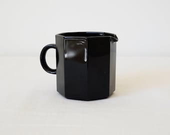 1980s Arcoroc 'Octime' black glass 6 oz creamer