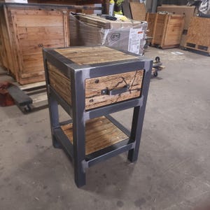 Beautiful view of Welded Metal Industrial Nightstand
