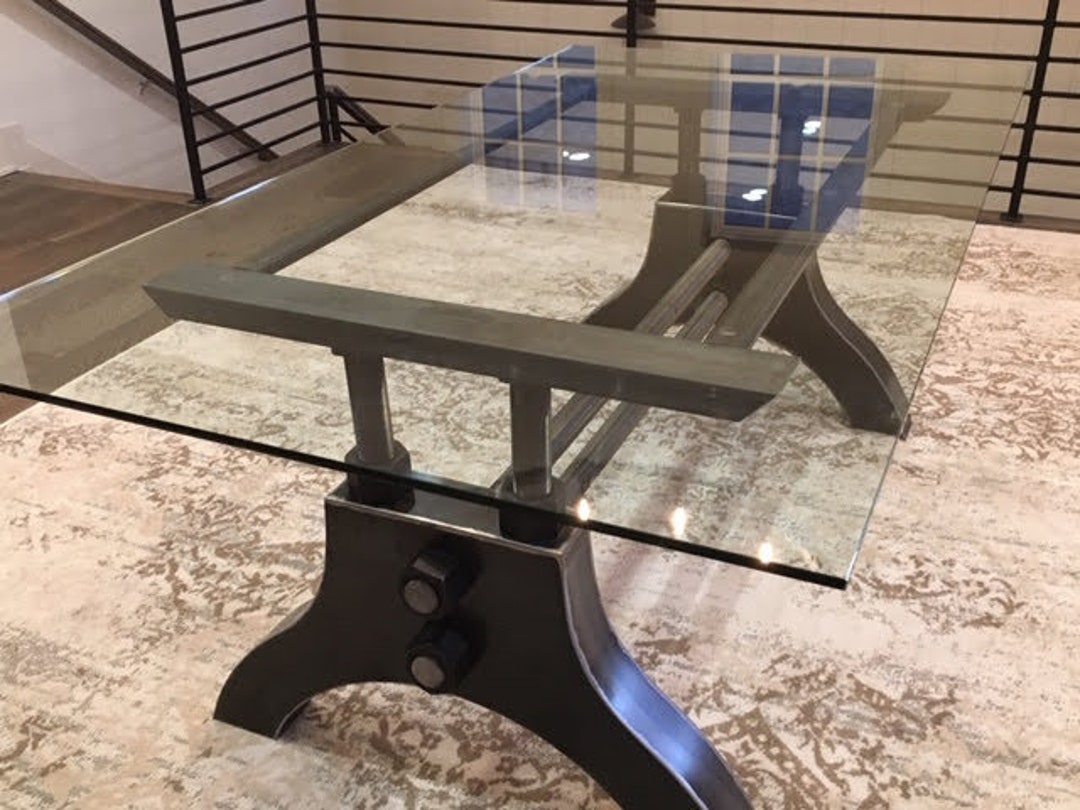 Threaded Mini Table Double Threaded Industrial Dining Table (base Only) - Etsy