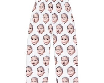 Personalized Pajamas for Women | Custom Women's Pajama Pants | Funny Face Sleepwear | Unique Face-Printed PJs