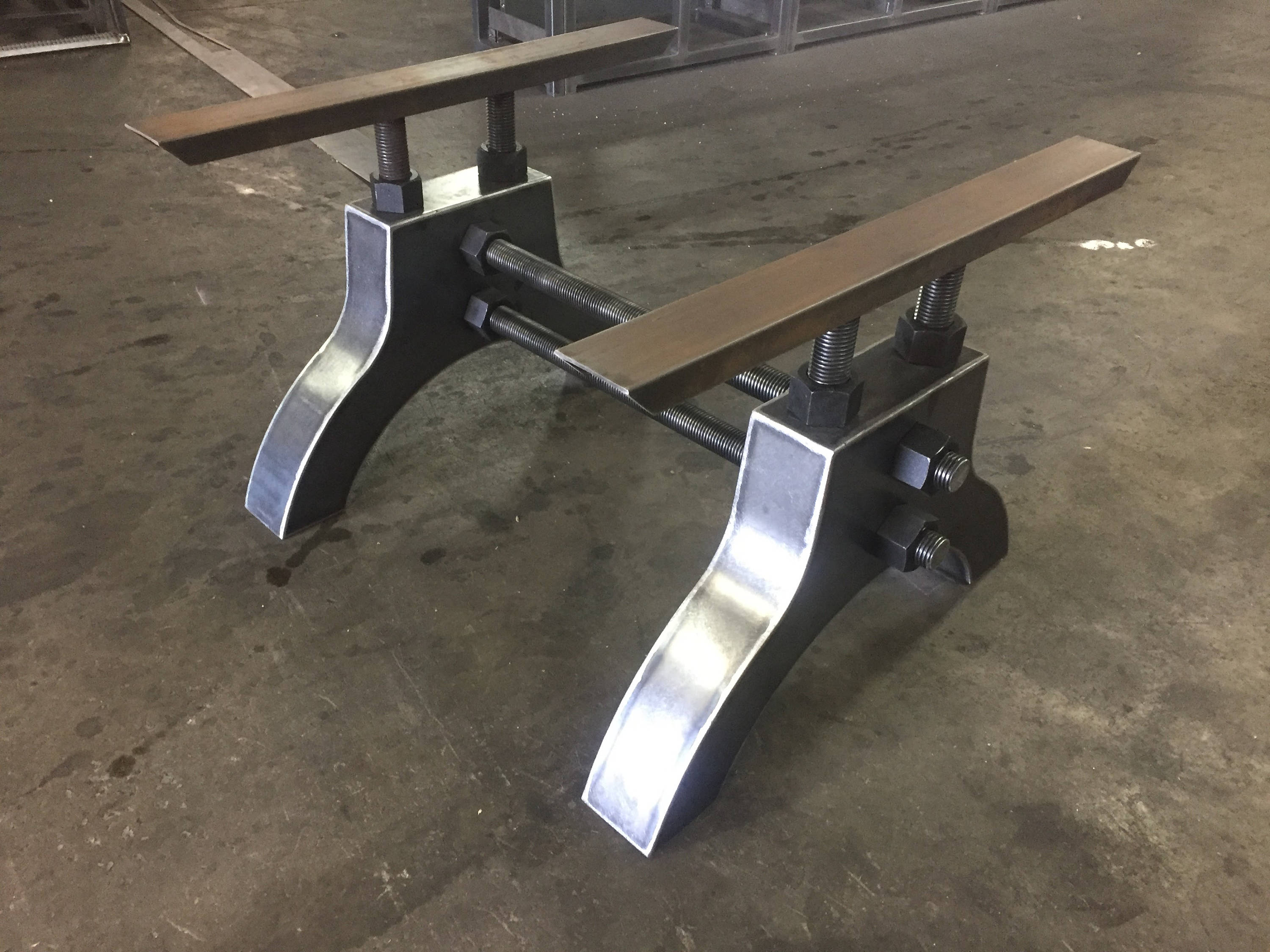 Threaded Mini Table Double Threaded Industrial Dining Table (base Only) - Etsy