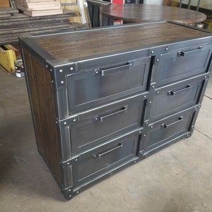 Industrial Style Upcycled Steel Furniture Gentleman's Dresser image 1