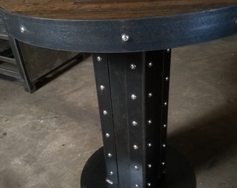 Steel Pedestal Base, Round Table,  Industrial, Heavy Duty, Dining Table Base