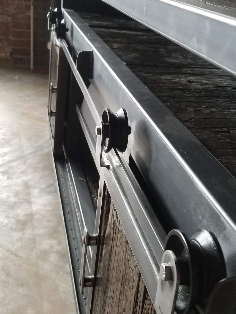 Industrial TV Console Television Stand Industrial Farmhouse Etsy