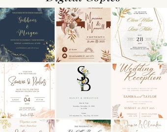 Digital Printables Template | Lavender Wedding Invitation Bundles | Printable Birthday Invitations Template| Instant Download File |