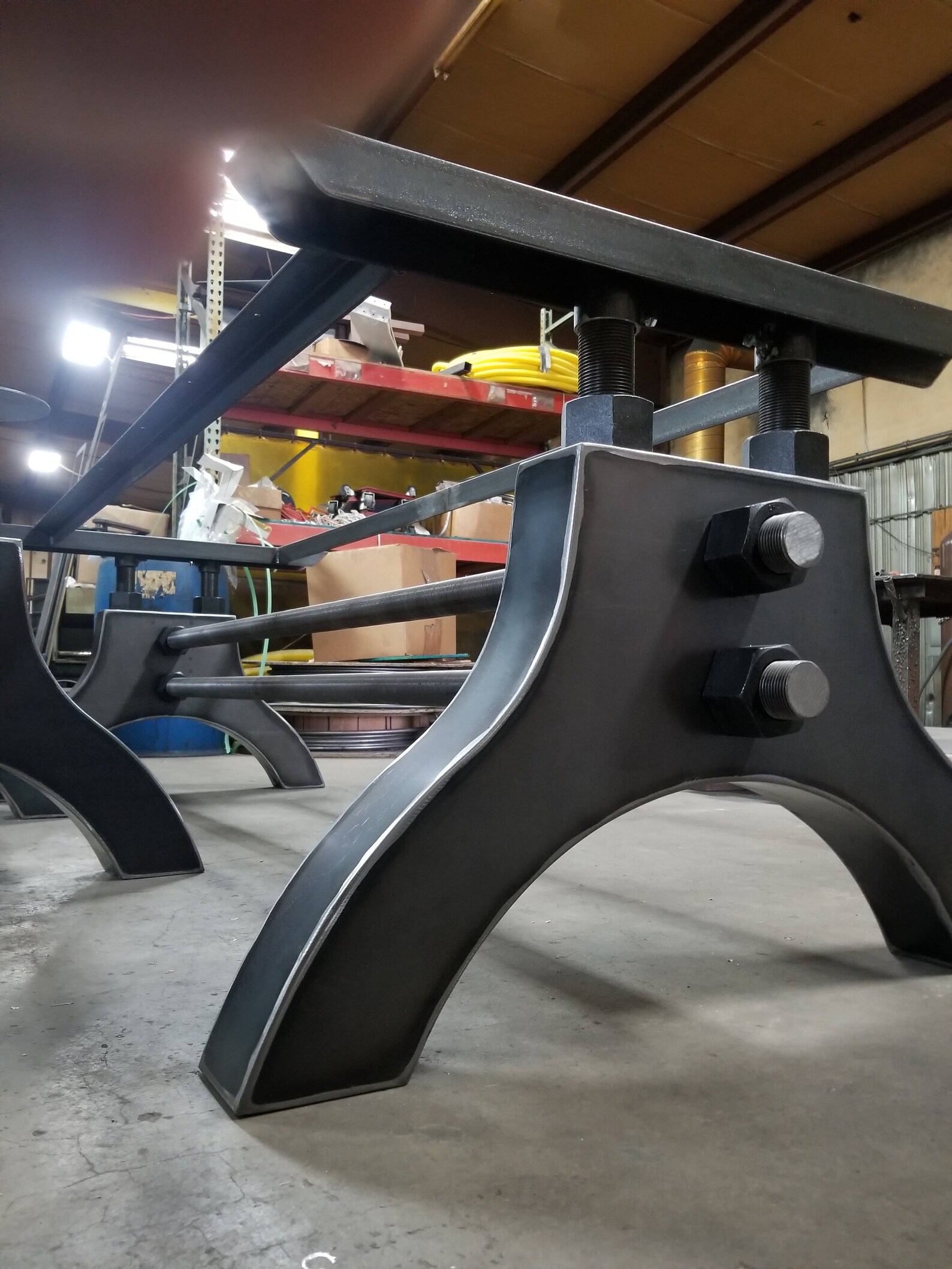 Steel Tube Pedestal Base Round Table Industrial Heavy Duty Etsy