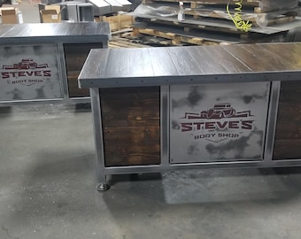 Vintage Industrial Desk / Reclaimed Office Furniture / Computer Desk