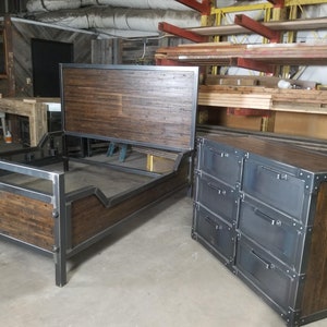 Industrial Style Upcycled Steel Furniture Gentleman's Dresser image 4