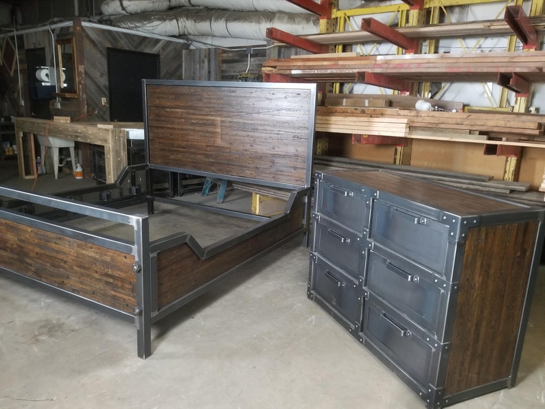 Industrial Style Upcycled Steel Furniture Gentleman's Dresser image 4