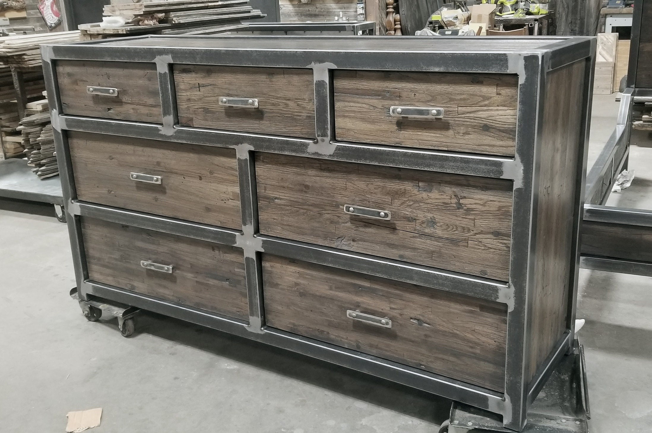 Industrial Style Upcycled Steel Furniture Storage Dresser - Etsy Norway