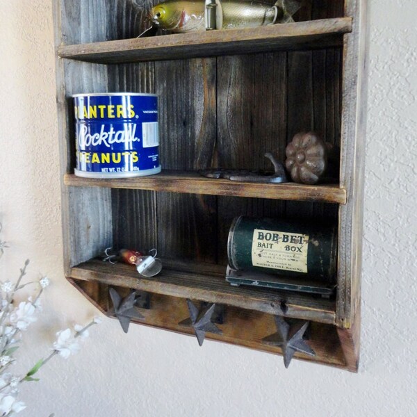 Recycled wood shelf mto reclaimed repurposed hanging wall shelf rustic rack home decor shabby chic decor upcycled coat hanger furniture 128
